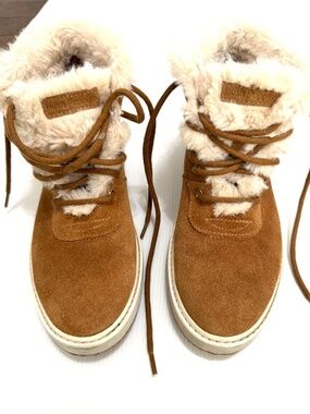 Hush Puppies Sabine Faux Fur Suede Hiker Boots 7M